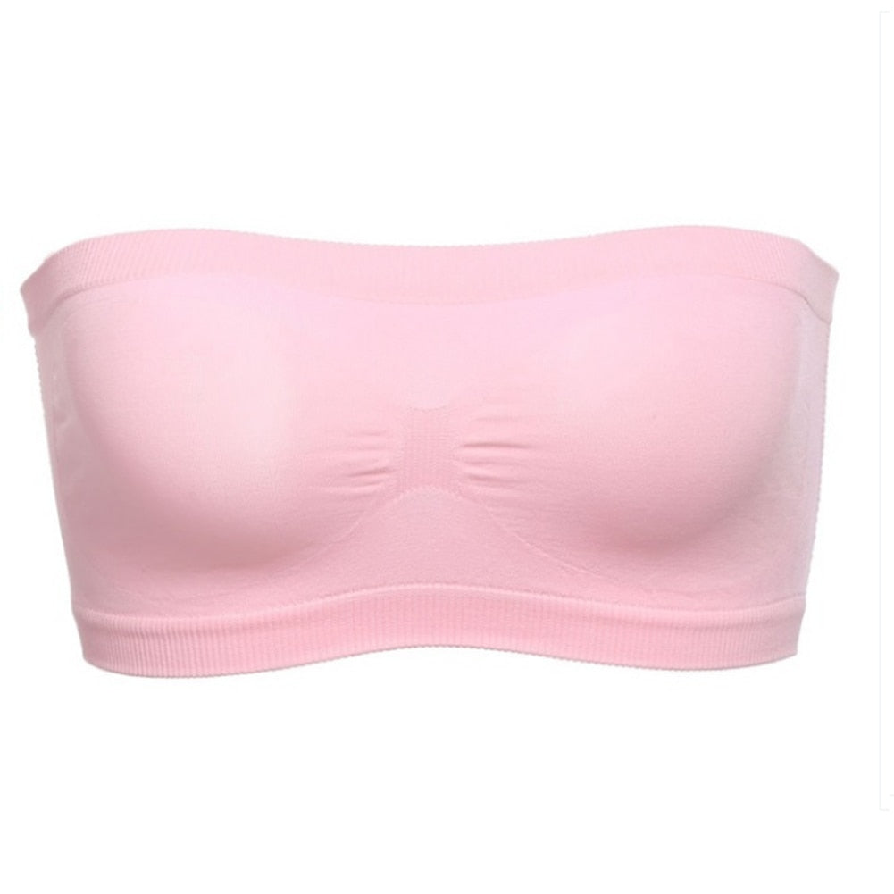 Spring Summer Women Bra Seamless Tube Top Bra Strapless Bandeau Push up Bra Women's Underwear Basic Stretch Underwear Lingerie