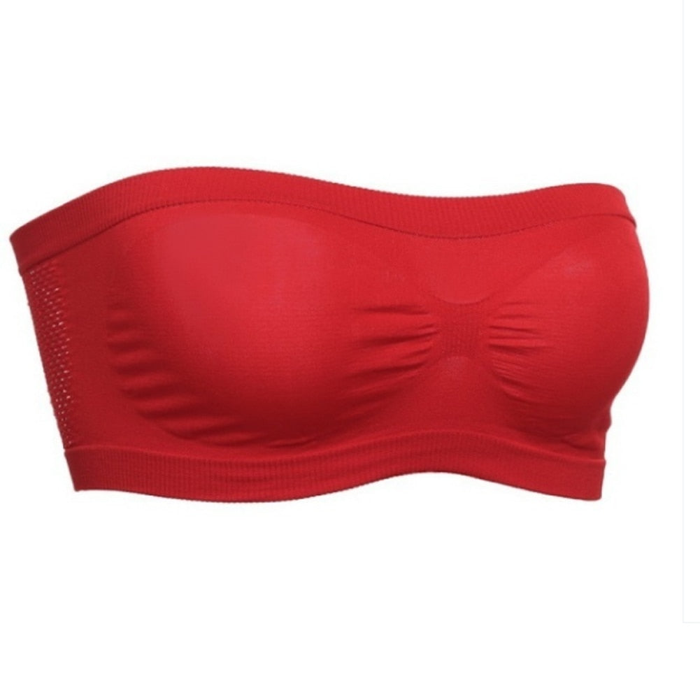 Spring Summer Women Bra Seamless Tube Top Bra Strapless Bandeau Push up Bra Women's Underwear Basic Stretch Underwear Lingerie